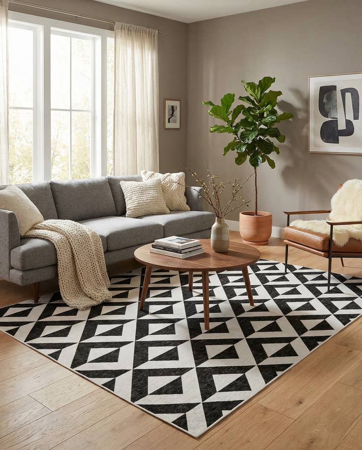 Detail image of 7' 10 x 11' Easy-Clean Jill Zarin Napa Indoor / Outdoor Rug