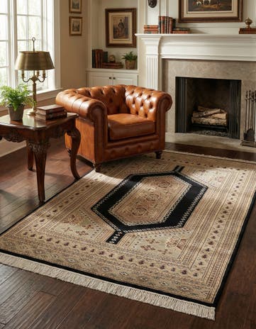 4' 3 x 6' 5 Hand Knotted Bokhara Oriental Rug