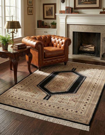 4' 3 x 6' 5 Hand Knotted Bokhara Oriental Rug