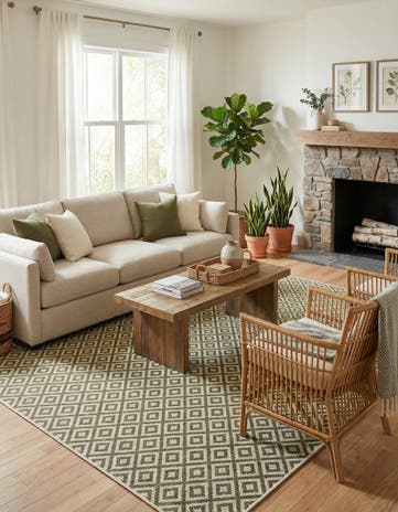 7' 10 x 10' Easy-Clean Jill Zarin Costa Rica Indoor / Outdoor Rug