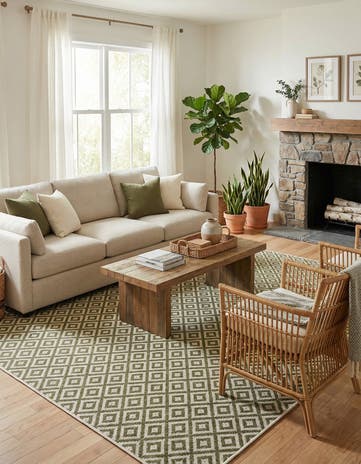 7' 10 x 10' Easy-Clean Jill Zarin Costa Rica Indoor / Outdoor Rug