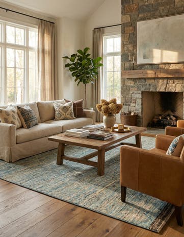 6' 3 x 9' 6 Hand Knotted Darya Wool Rug
