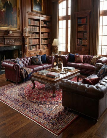 9' 9 x 13' Hand Knotted Kashan Persian Wool Rug