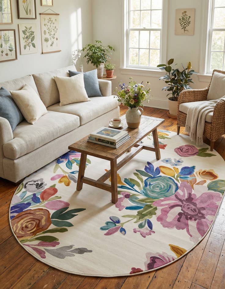 Detail image of 7' 10 x 10' Blossom Oval Rug