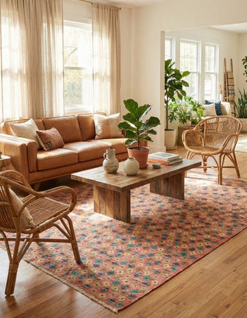 6' x 7' 8 Hand Woven Kilim Modern Wool Rug