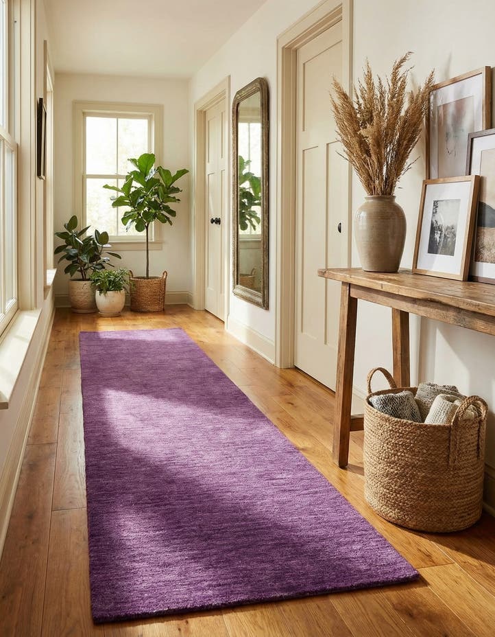 2' 7 x 16' 5 Hand Knotted Solid Gabbeh Wool Runne...