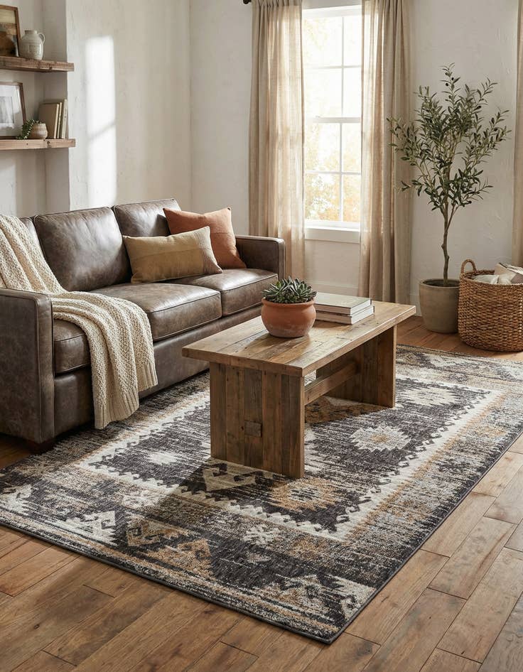 Detail image of  5' 3 x 8' Eco Southwestern Rug