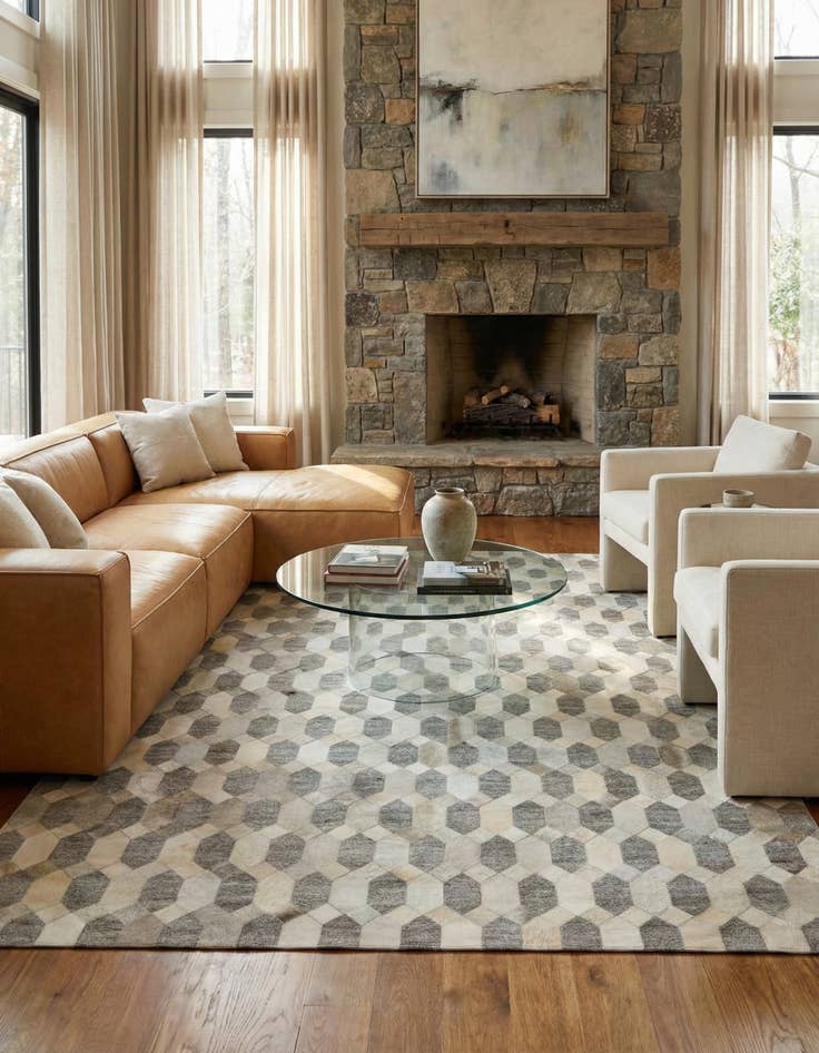 Detail image of 5' 5 x 7' 9 Cowhide Rug