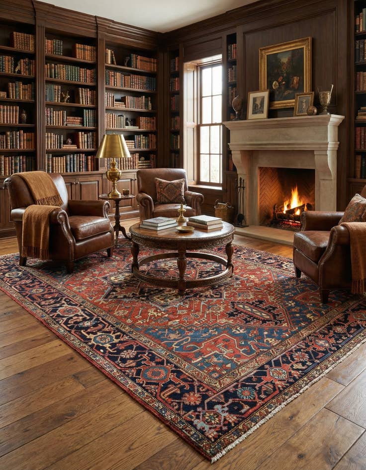 Detail image of 6' 9 x 10' Heriz Rug