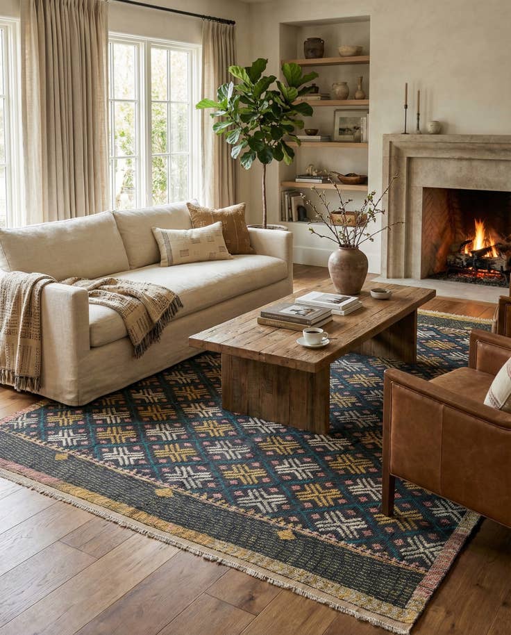 Detail image of 8' x 10' 8 Hand Knotted Darya Wool Rug