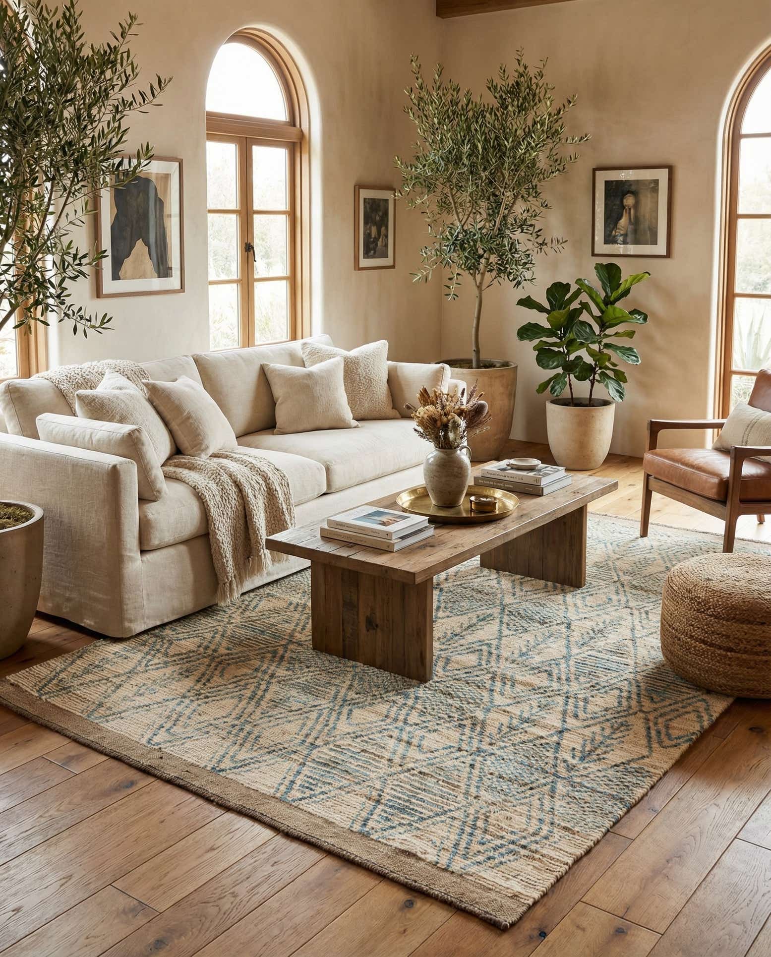 5' 11 x 8' 8 Hand Knotted Moroccan Wool Rug