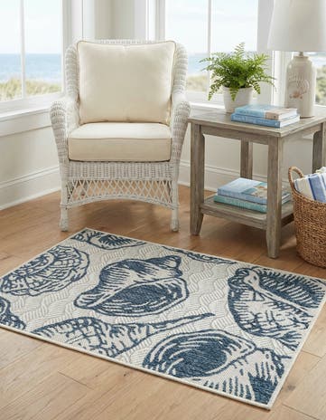 2' x 3' Easy-Clean Coastal Indoor / Outdoor Rug