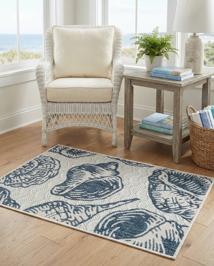 Detail image of 2' x 3' Easy-Clean Coastal Indoor / Outdoor Rug