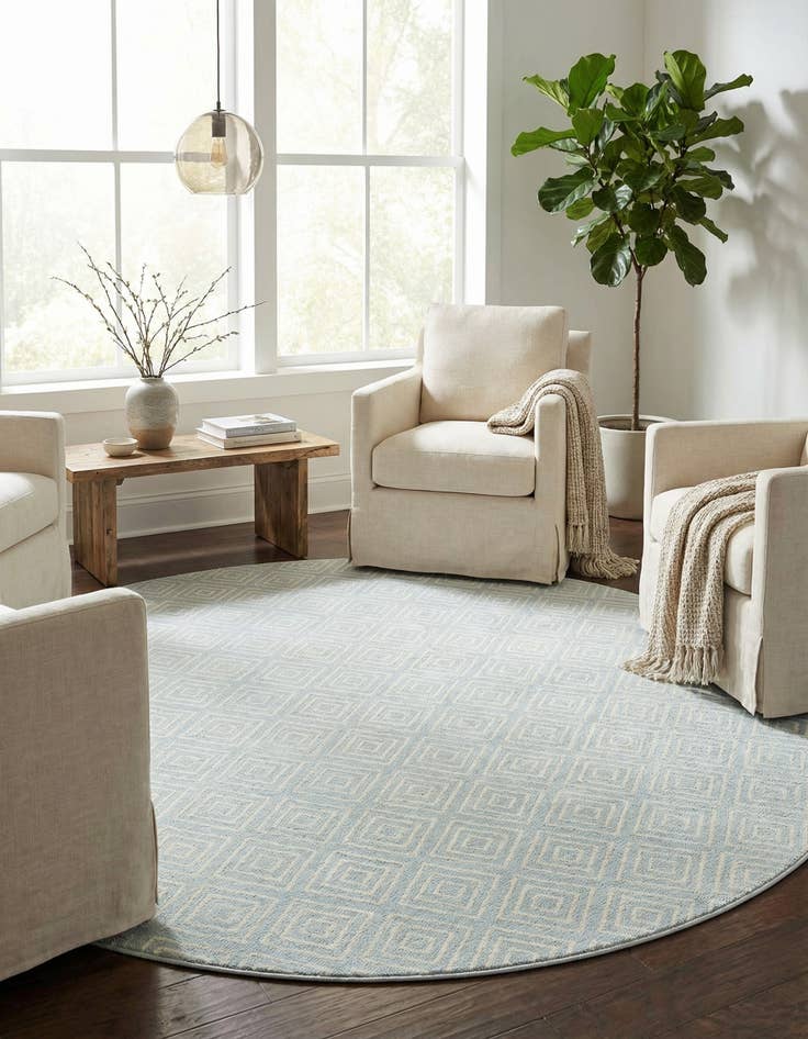 Detail image of 10' x 10'  Washable Sabrina Soto Indoor / Outdoor Round Rug