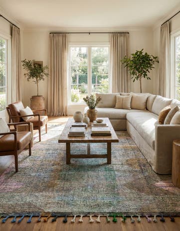 9' 2 x 11' 10 Hand Knotted Moroccan Wool Rug
