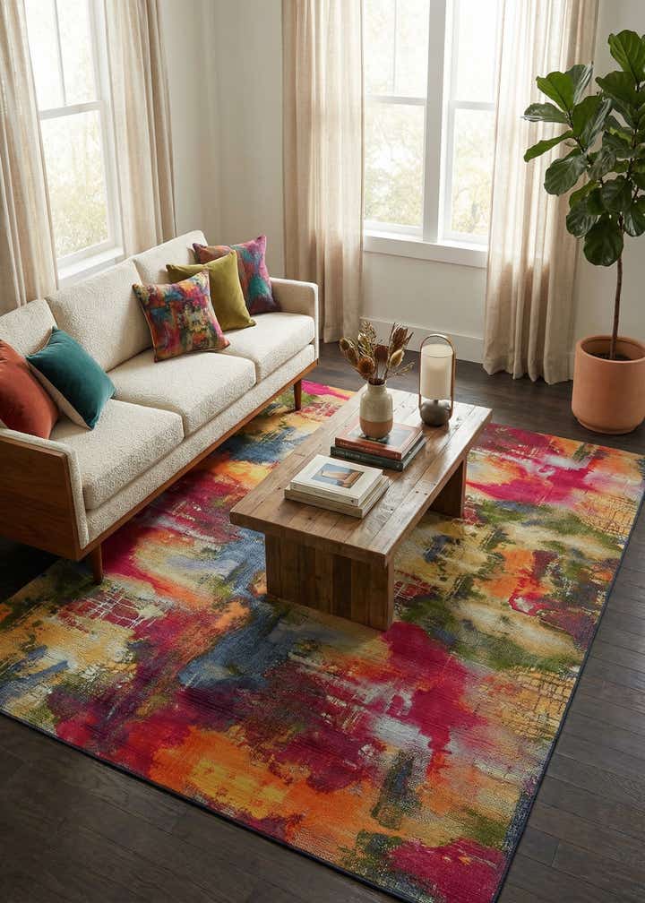 8' x 11' 4 Easy-Clean Modern Indoor / Outdoor Rug