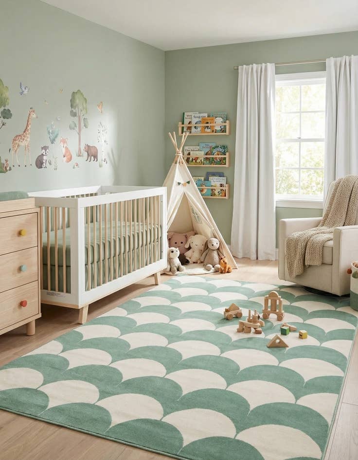 Detail image of 6' x 9' Whimsy Kids Rug