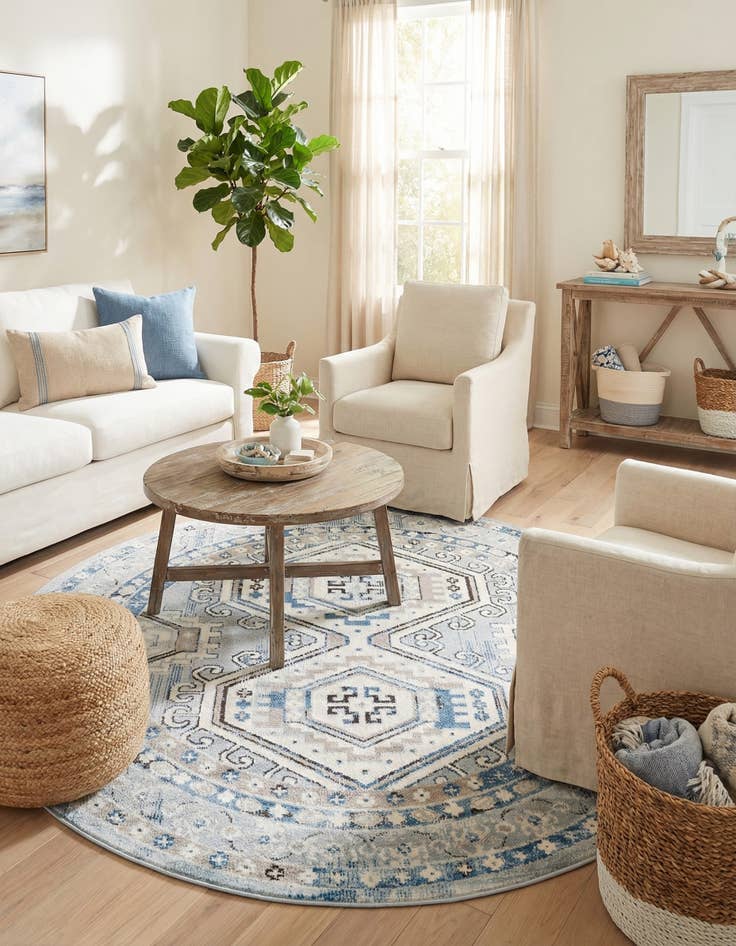 Detail image of 5' 3 x 5' 3 Charlotte Round Rug