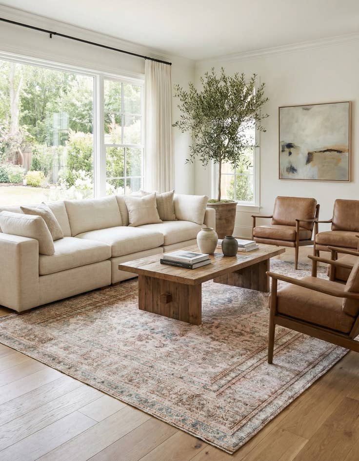 Detail image of 6' 3 x 8' 9  Hand Knotted Ultra Vintage Persian Wool Rug