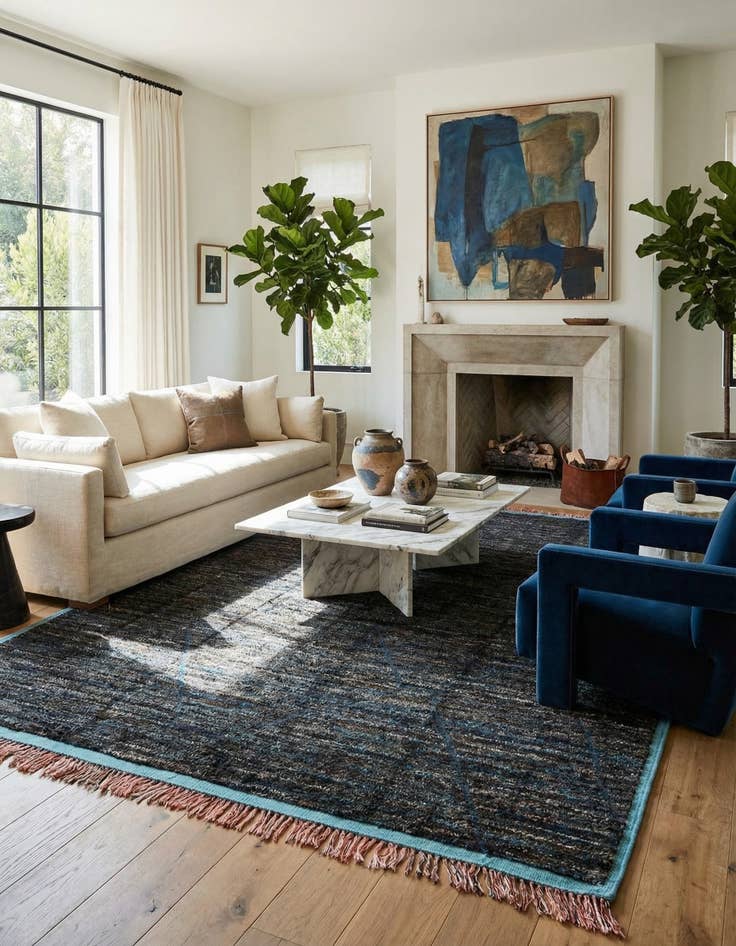 Detail image of 9' 1 x 12' 5  Hand Knotted Moroccan Wool Rug