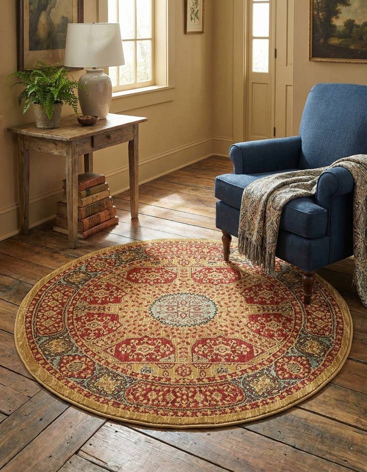 Detail image of 3' 3 x 3' 3 Mamluk Round Rug