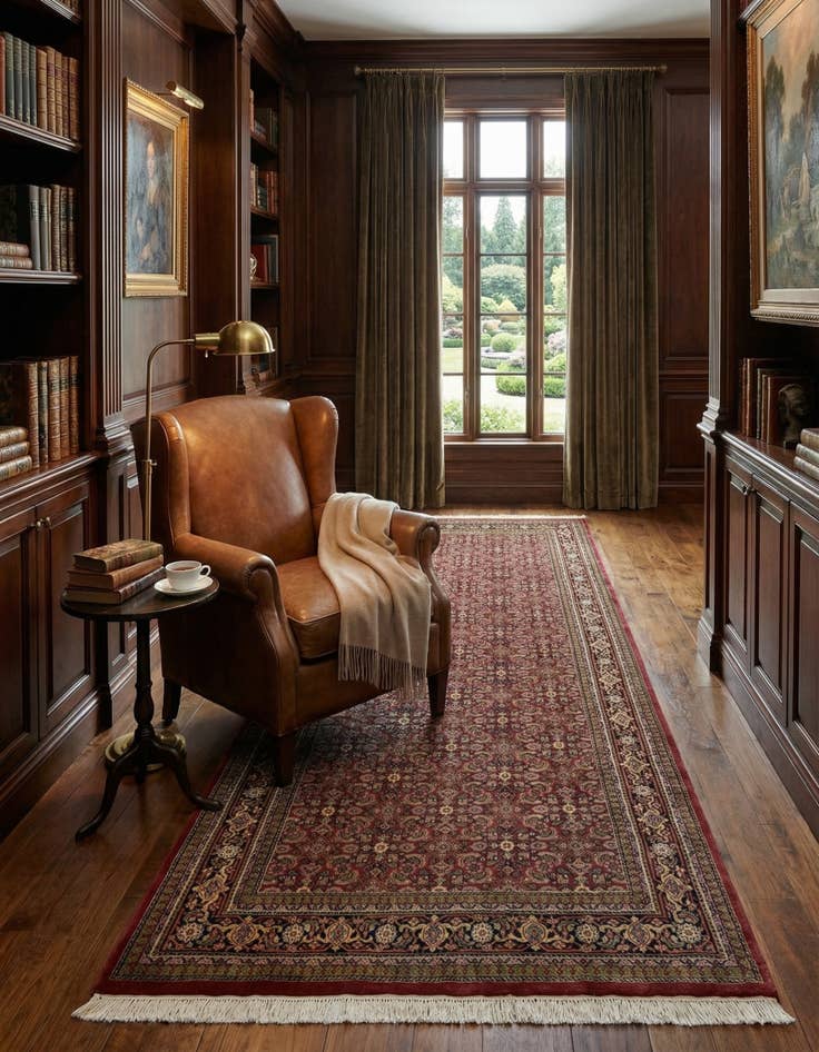 Detail image of 6' 1 x 10' 9  Hand Knotted Bidjar Wool Runner Rug