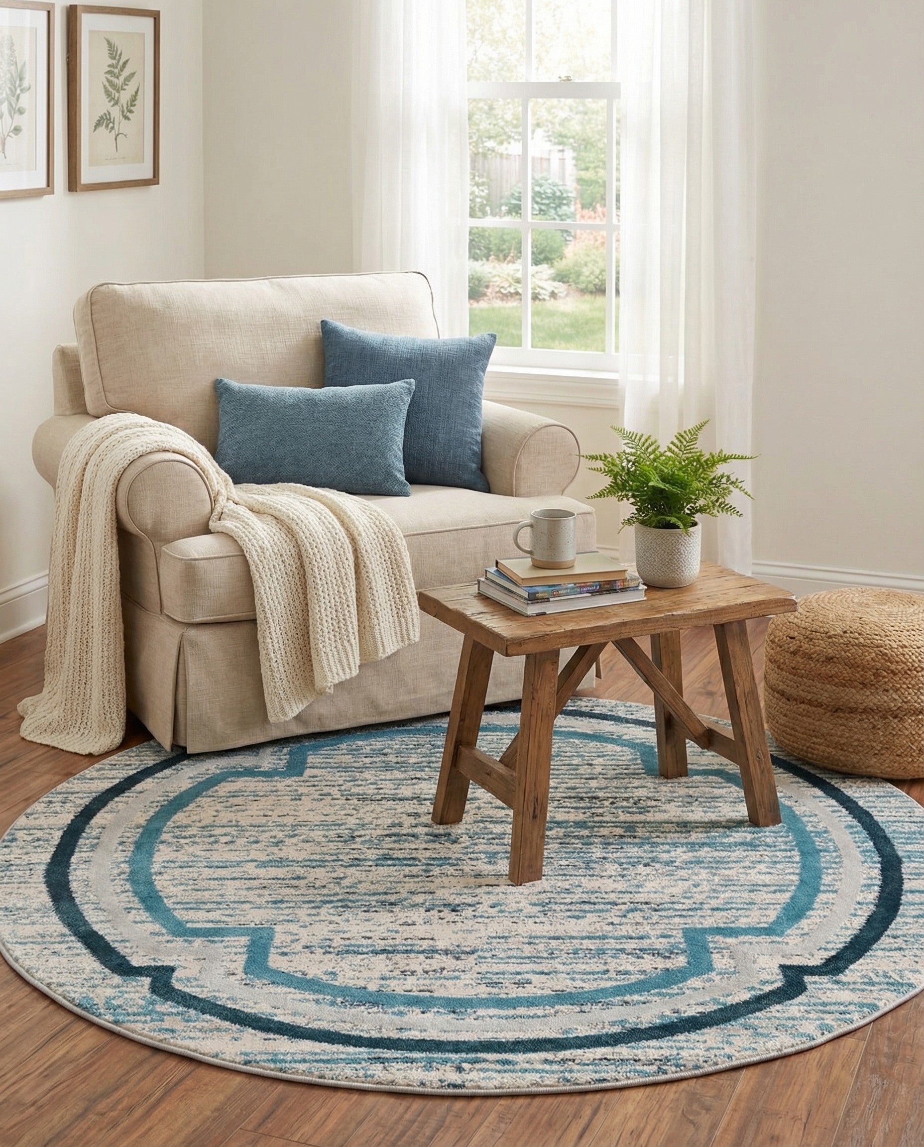 4' x 4' Oasis Round Rug