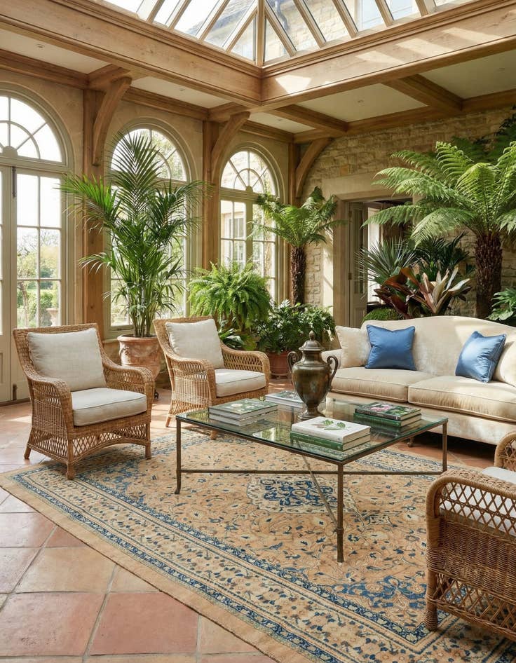 Detail image of 7' 10 x 11' 3  Hand Knotted Farahan Persian Wool Rug