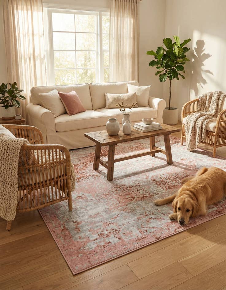 Detail image of  7' 10 x 7' 10 Kamala Washable Square Rug