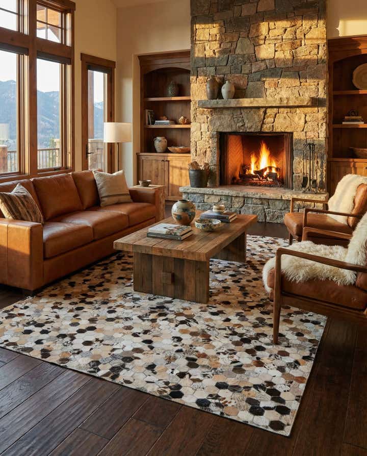 5' 2 x 8' Cowhide Rug