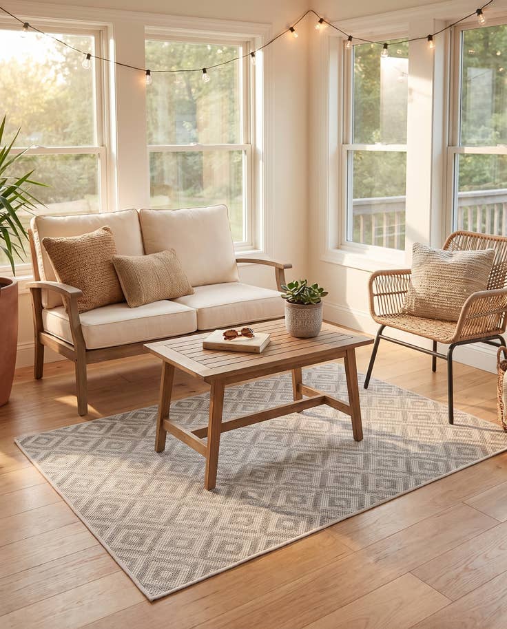 Detail image of 4' x 6' Easy-Clean Jill Zarin Costa Rica Indoor / Outdoor Rug