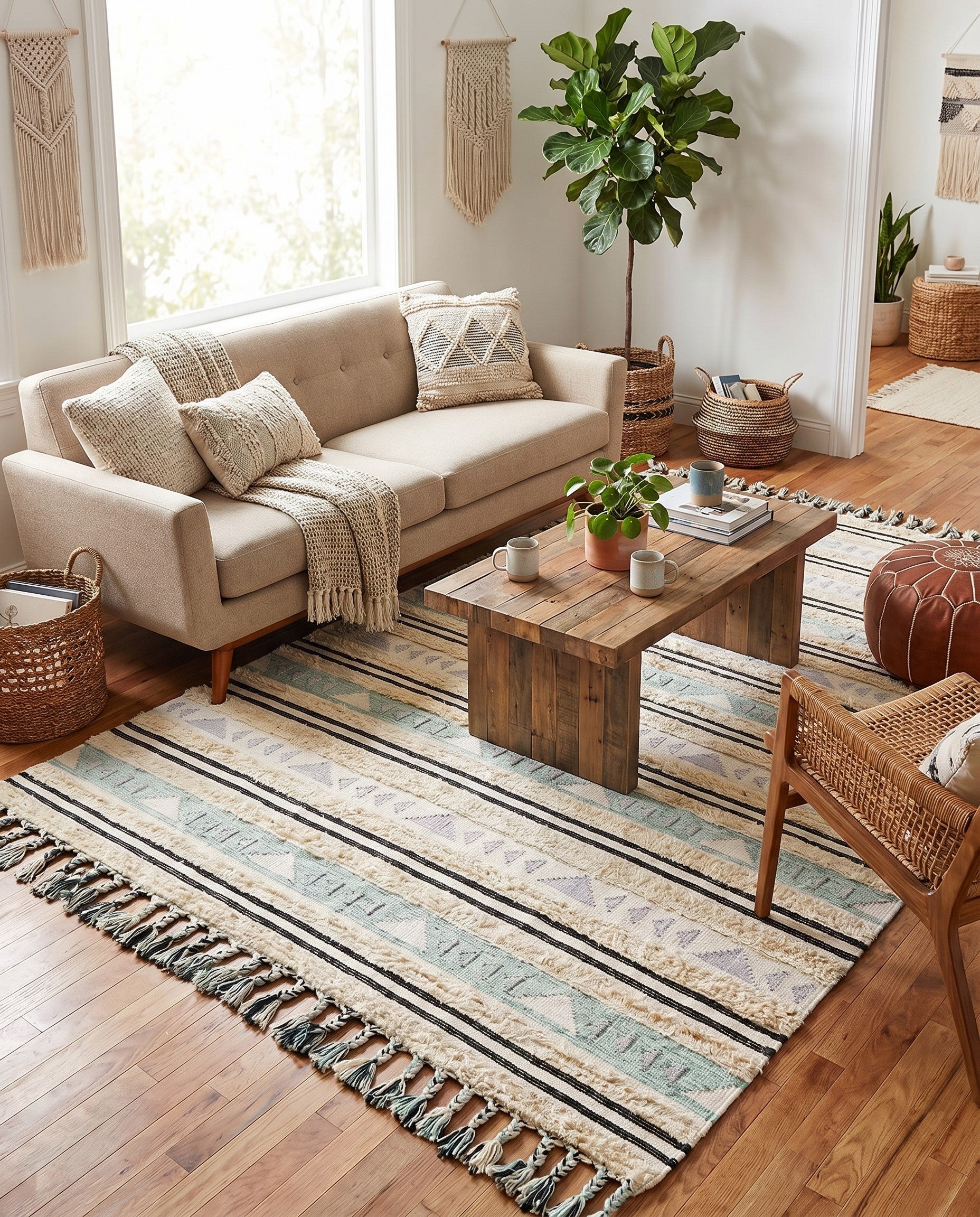 8' x 11' Hand Woven Arizona Wool Rug