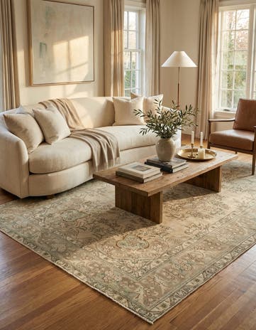 6' 5 x 9' 9 Hand Knotted Ultra Vintage Persian Wool Rug