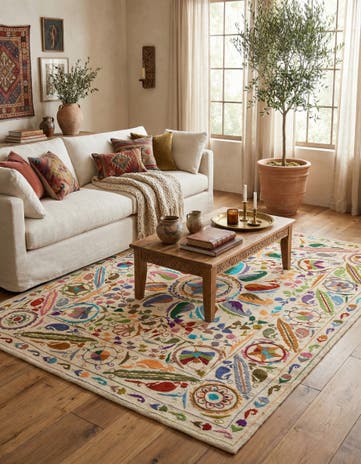 5' 9 x 7' 6 Hand Knotted Marok Kilim Rug