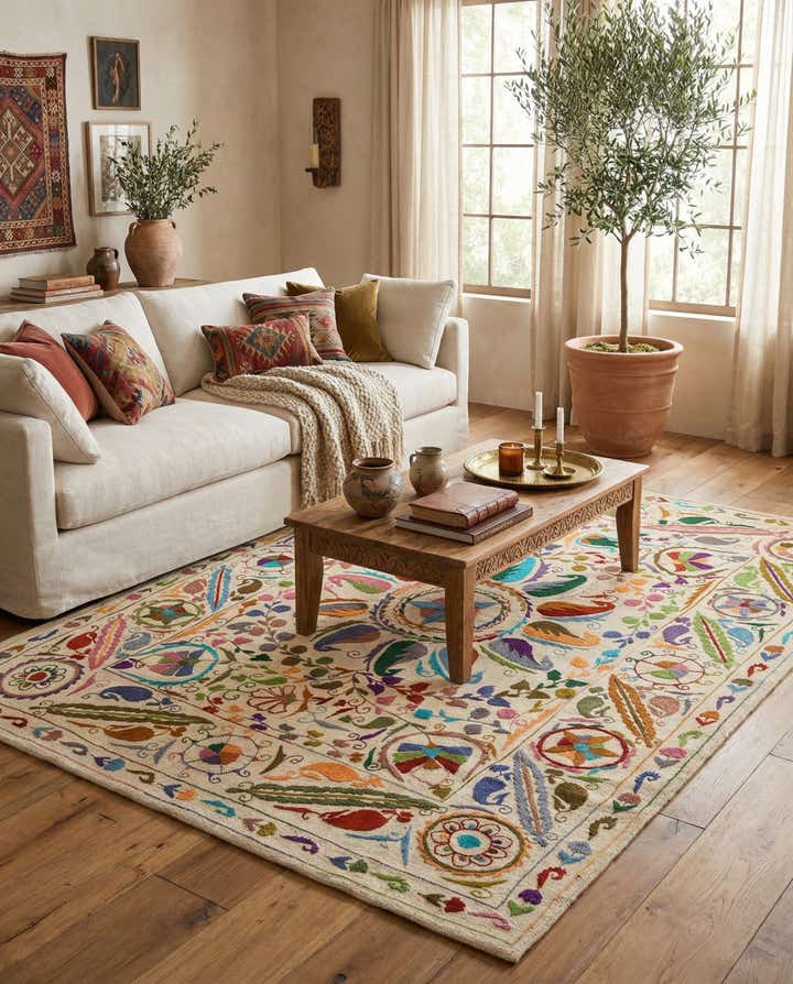 5' 9 x 7' 6 Hand Knotted Marok Kilim Rug