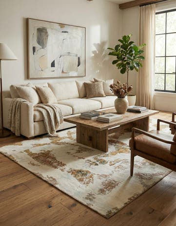 6' 8 x 10' Hand Knotted Ultra Vintage Persian Wool Rug