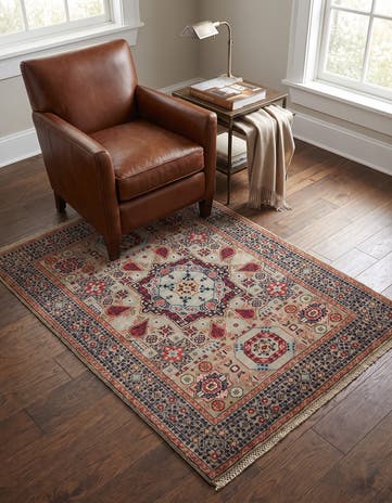 3' 4 x 5' Hand Knotted Mamluk Ziegler Rug