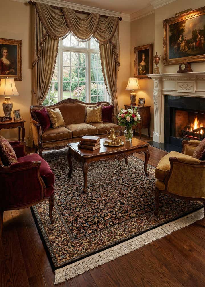 4' 3 x 6' 2 Hand Knotted Kashmir Oriental Wool Rug