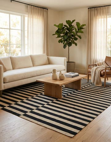 5' 7 x 7' 10 Hand Woven Kilim Modern Wool Rug