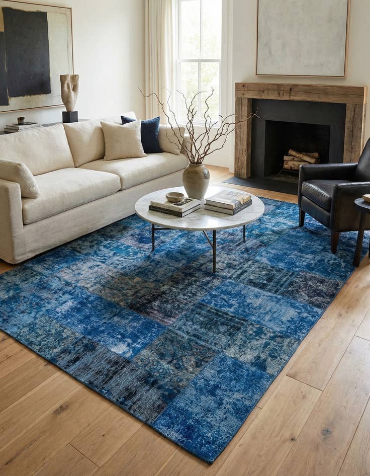 Detail image of 6' 8 x 10' 1  Hand Knotted Ultra Vintage Persian Wool Rug