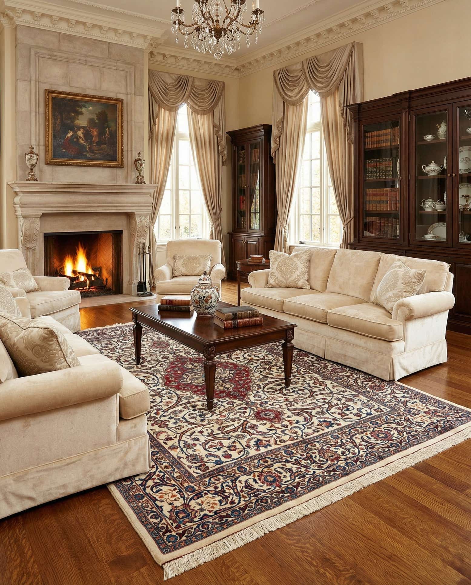 7' 8 x 11' 6 Tabriz Wool Rug