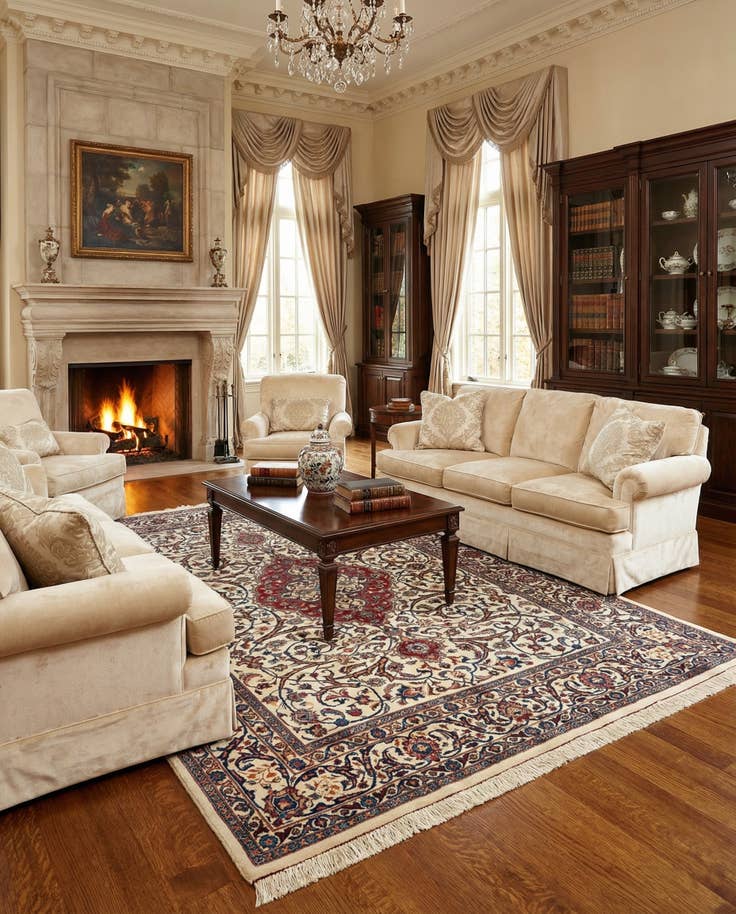 Detail image of 7' 8 x 11' 6 Tabriz Wool Rug