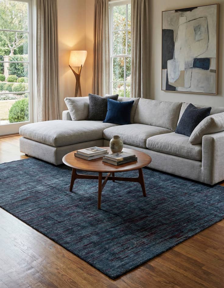 Detail image of 7' 10 x 10'  Hand Knotted Darya Wool Rug