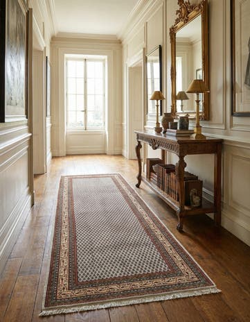 6' x 11' 4 Hand Knotted Mir Wool Runner Rug