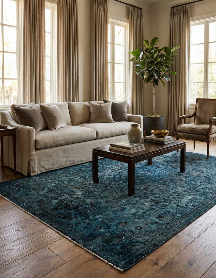 Detail image of  6' 6 x 9' 1  Hand Knotted Ultra Vintage Persian Wool Rug