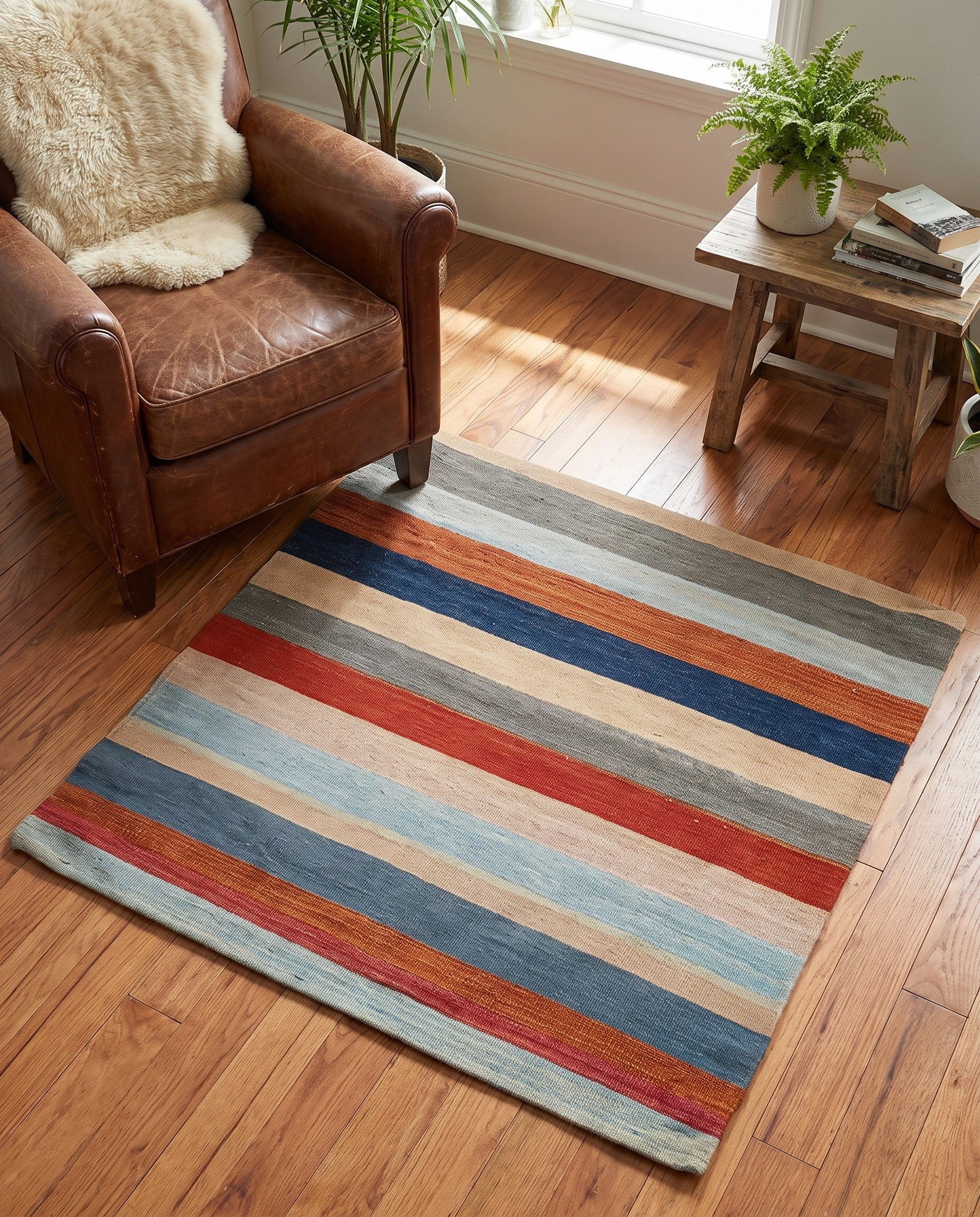 3' 3 x 3' 3 Hand Knotted Persian Wool Square Rug