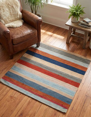 3' 3 x 3' 3 Hand Knotted Persian Wool Square Rug