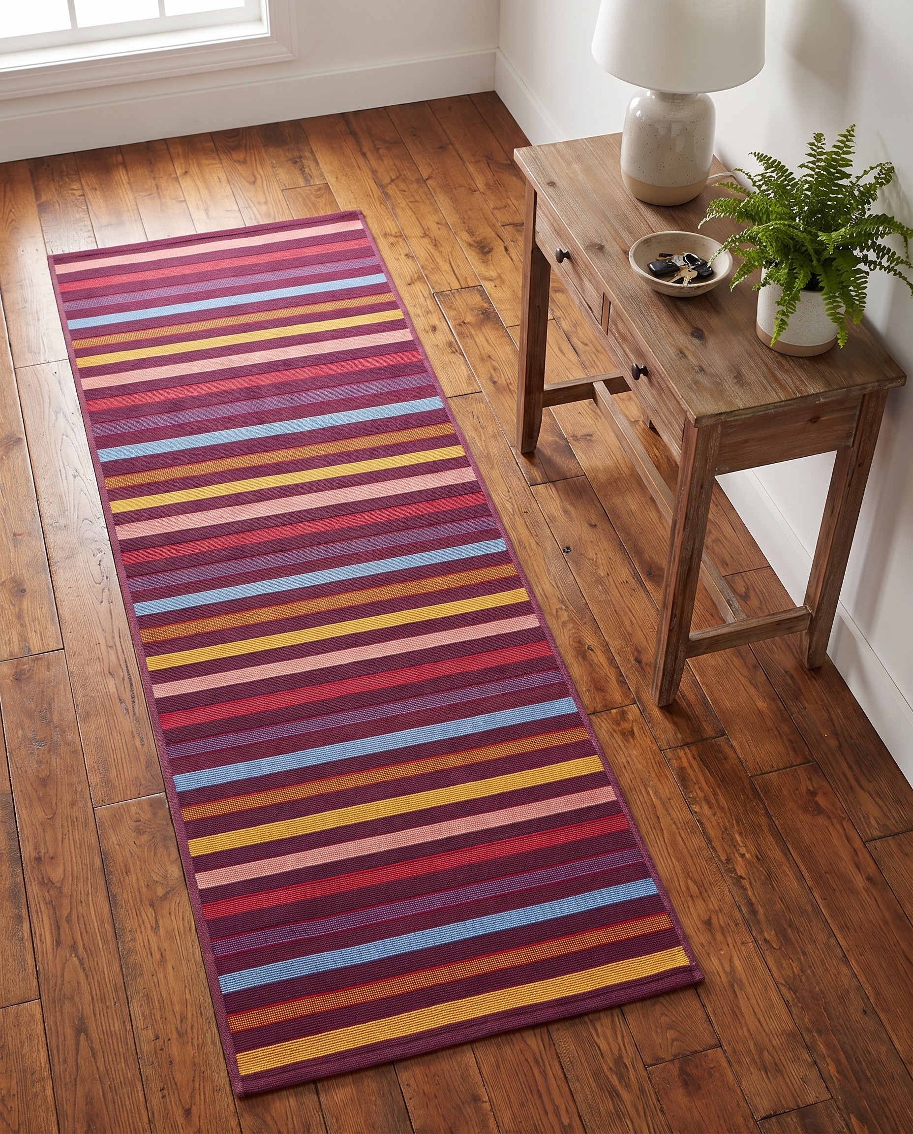 2' x 6' Easy-Clean Ribbon Indoor / Outdoor Runner Rug
