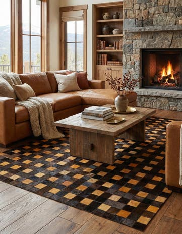 5' 2 x 7' 11 Cowhide - Patchwork Rug