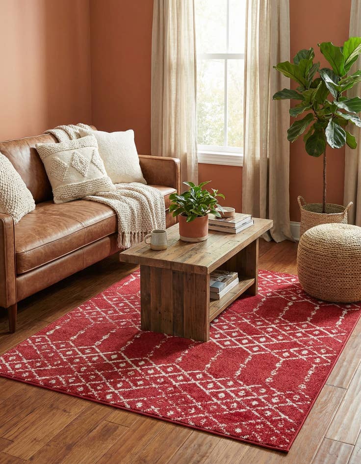 Detail image of 4' x 4' Paxon Trellis Square Rug